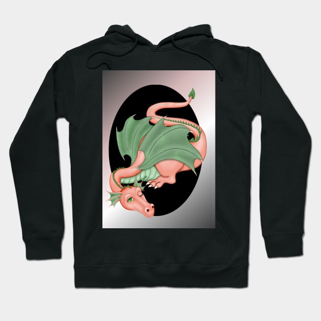Coral Dragon Resting Hoodie by SpiceTree
